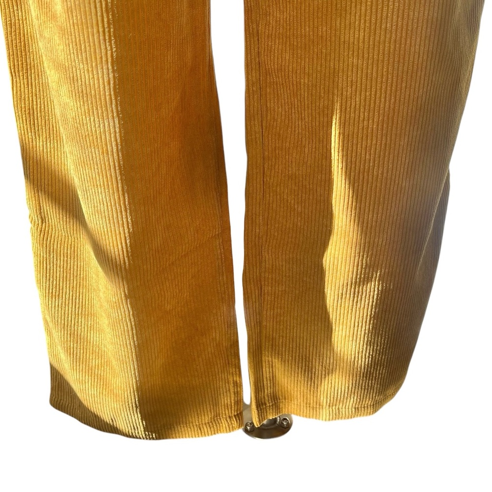 NWT High waisted relaxed fit pleated mustard yellow corduroy trousers 6 - Picture 6 of 16